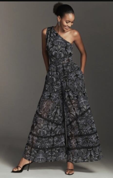 Anthropologie Pants - New Anthropologie One-Shoulder Printed Jumpsuit - XS